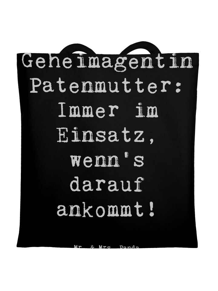 Сумка для переноски Mr & Mrs Panda Geheimagentin Patenmutter, черный
Сумка для переноски Mr & Mrs Panda Geheimagentin Patenmutter, черный