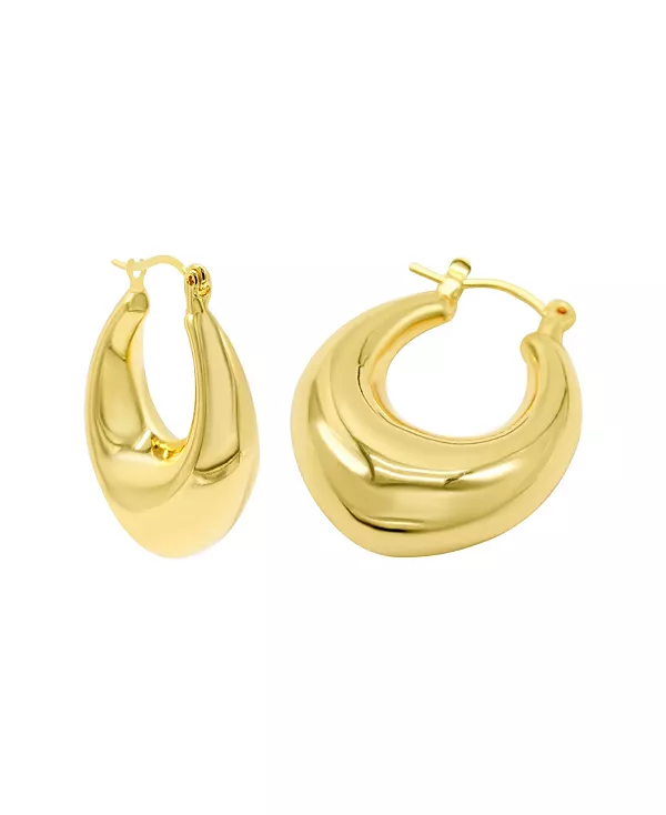 Купольные овальные серьги-кольца, покрытые 14-каратным золотом Adornia, gold
Купольные овальные серьги-кольца, покрытые 14-каратным золотом Adornia, gold