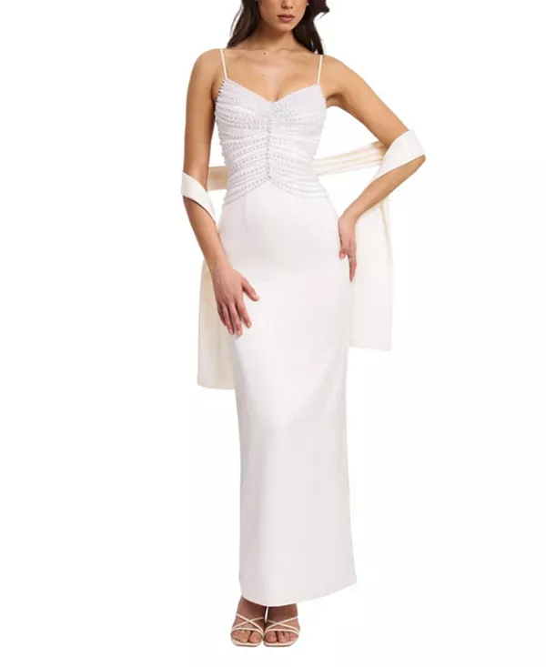 Платье-Комбинация Karmen с верхом из искусственного жемчуга и шарфом. Miss Circle, белый
Платье-Комбинация Karmen с верхом из искусственного жемчуга и шарфом. Miss Circle, белый