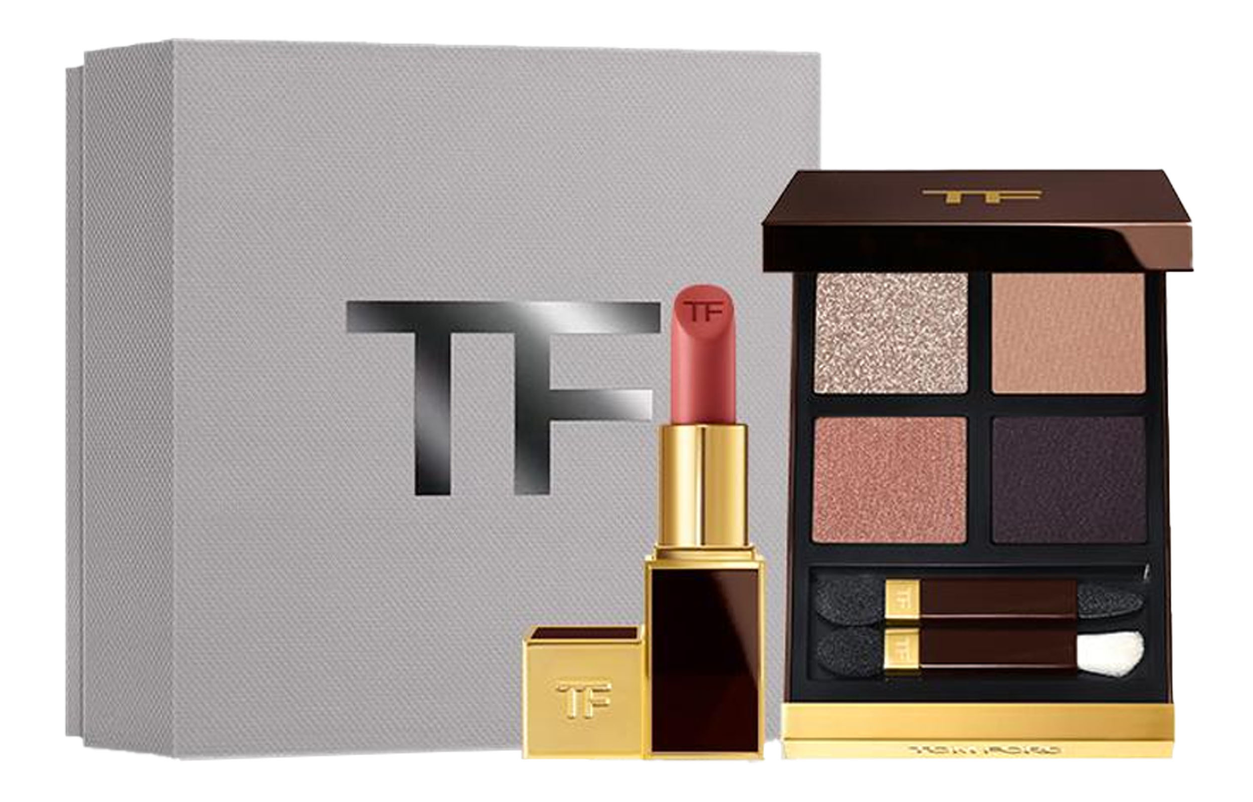 TOM FORD Черная помада TF с четырьмя тенями для век, набор для макияжа, легко растушевывается, стойкая, 3,5 г+10 г
TOM FORD Черная помада TF с четырьмя тенями для век, набор для макияжа, легко растушевывается, стойкая, 3,5 г+10 г