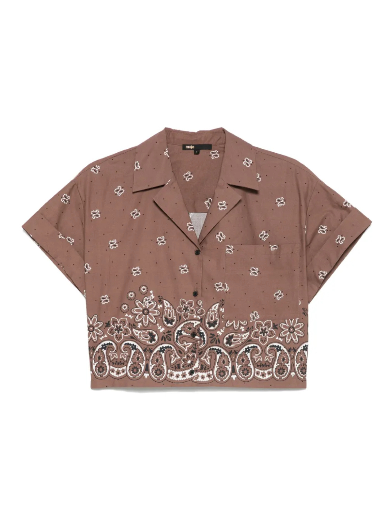 Рубашка с принтом банданы Maje, коричневый
Рубашка с принтом банданы Maje, коричневый