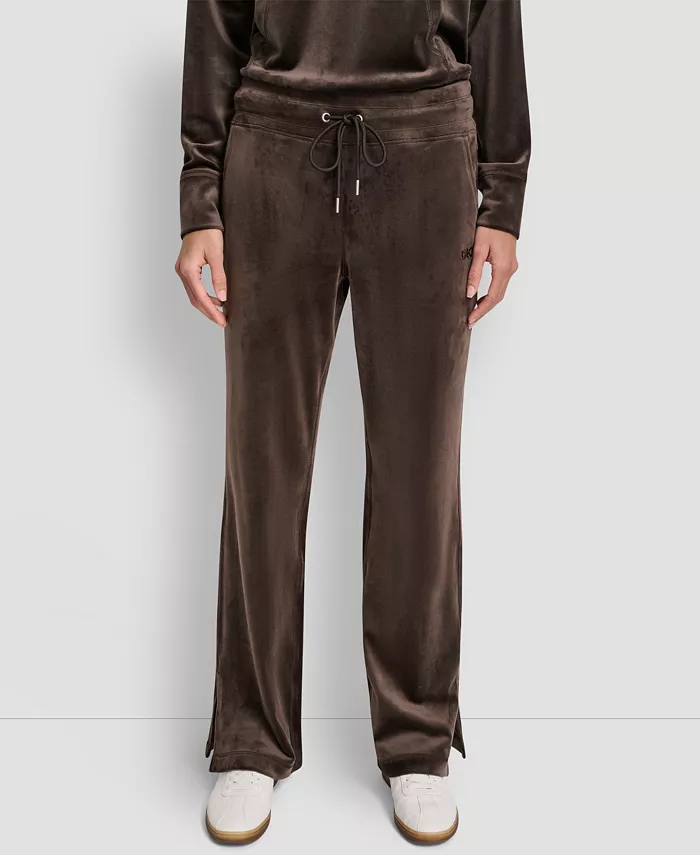 Женские супермягкие велюровые спортивные брюки с вышитым логотипом и разрезом Dkny, коричневый
Женские супермягкие велюровые спортивные брюки с вышитым логотипом и разрезом Dkny, коричневый