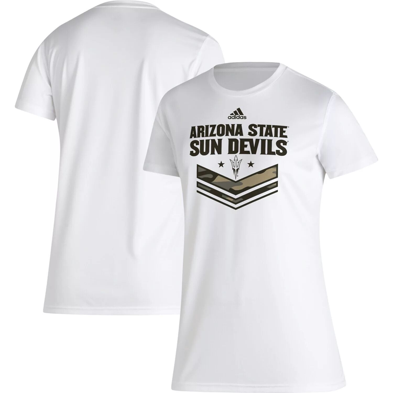 Женская футболка adidas White Arizona State Sun Devils Military Appreciation AEROREADY adidas
Женская футболка adidas White Arizona State Sun Devils Military Appreciation AEROREADY adidas