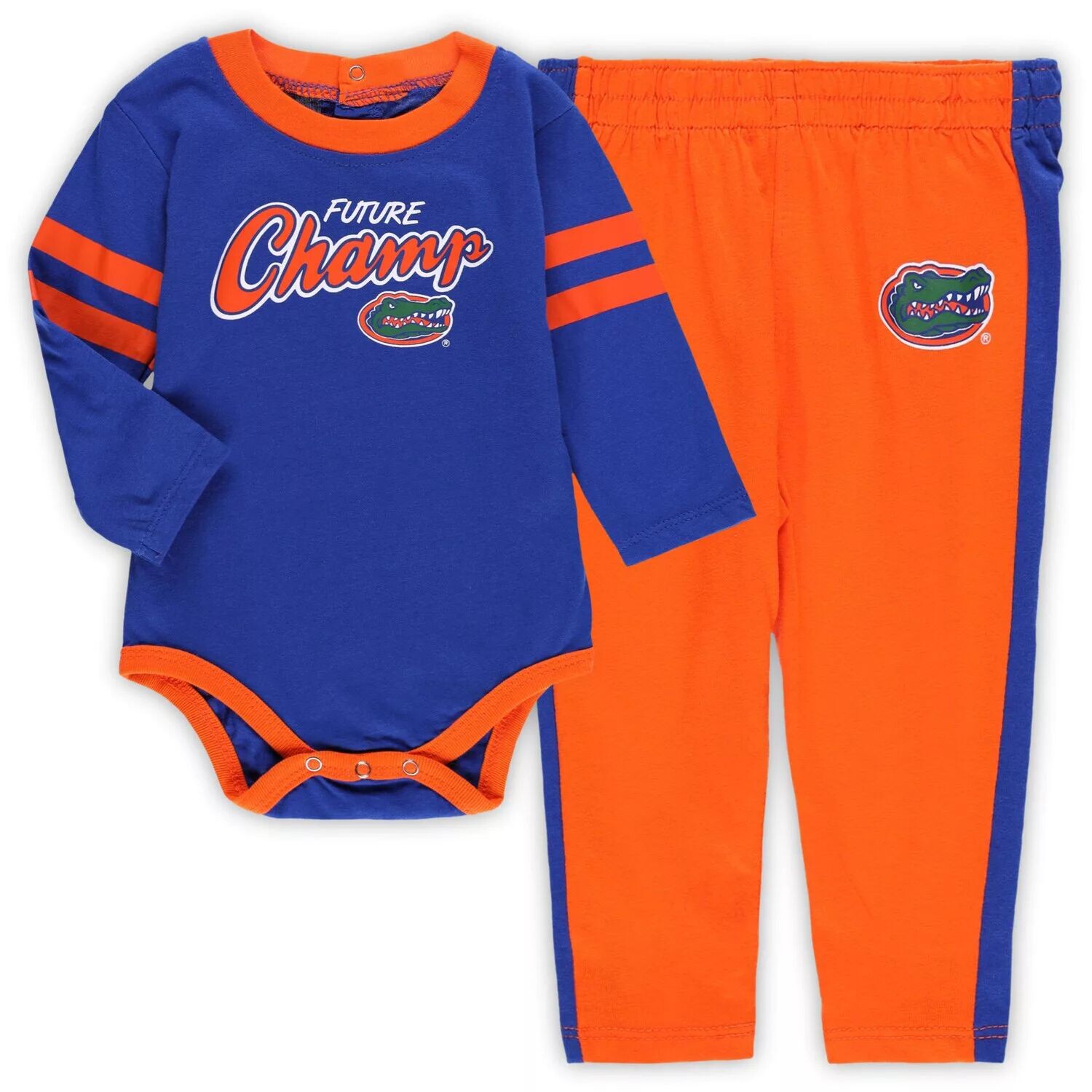 Комплект боди с длинными рукавами и спортивных штанов Infant Royal/Orange Florida Gators Little Kicker Outerstuff
Комплект боди с длинными рукавами и спортивных штанов Infant Royal/Orange Florida Gators Little Kicker Outerstuff