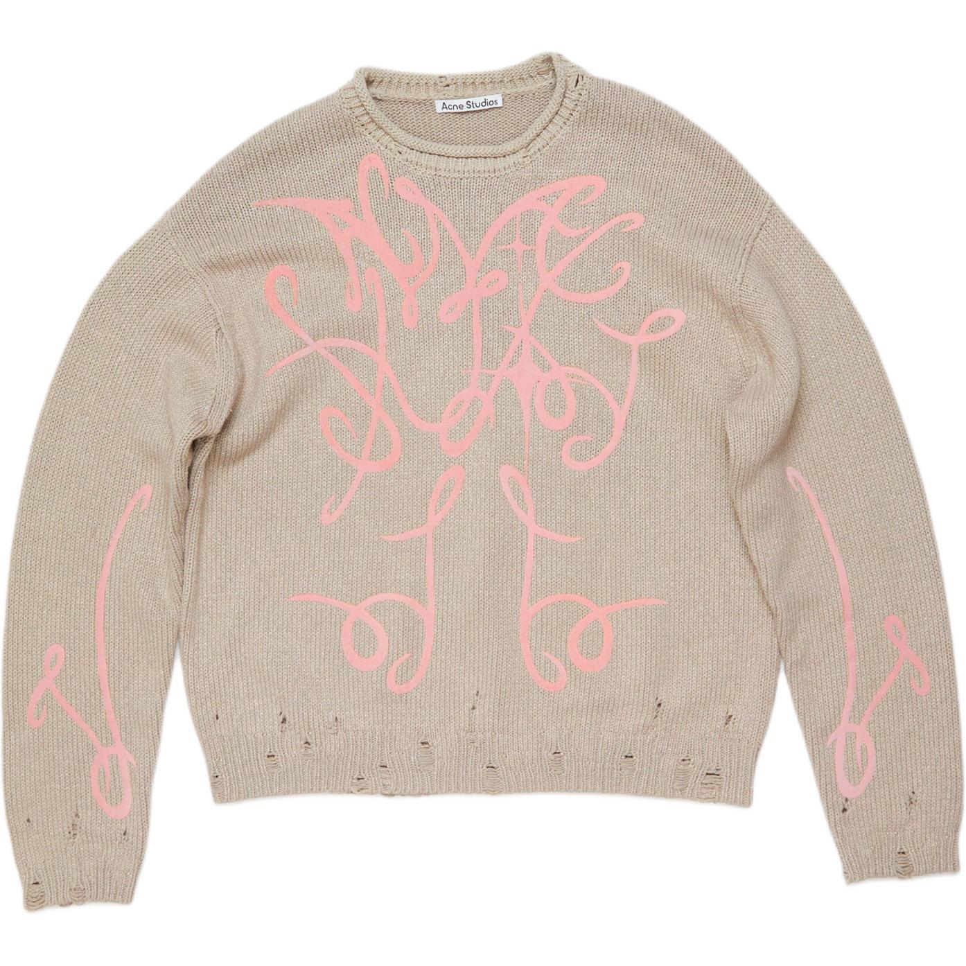 Графический принт потертый джемпер Acne Studios, бежевый
Графический принт потертый джемпер Acne Studios, бежевый