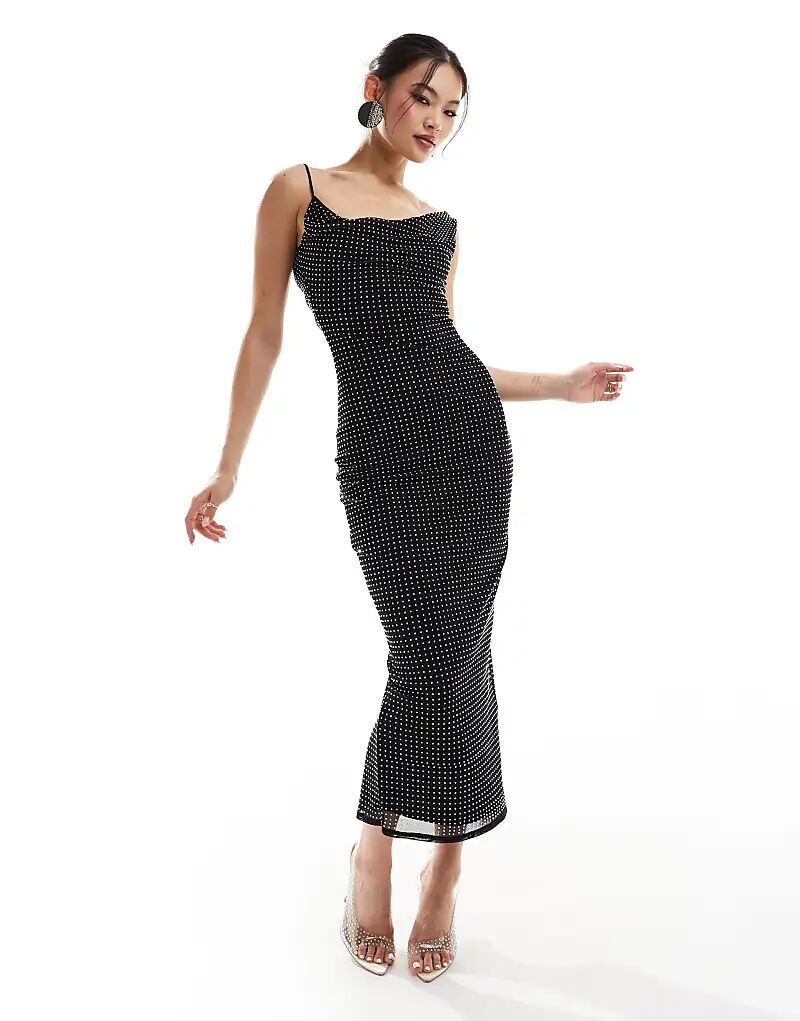 Платье-карандаш миди с воротником-хомутиком hotfix черного цвета ASOS DESIGN
Платье-карандаш миди с воротником-хомутиком hotfix черного цвета ASOS DESIGN