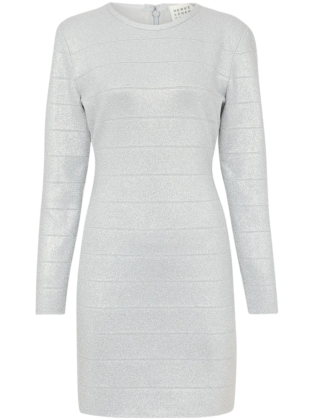 Платье мини с длинными рукавами и эффектом металлик Hervé Léger, серебряный
Платье мини с длинными рукавами и эффектом металлик Hervé Léger, серебряный