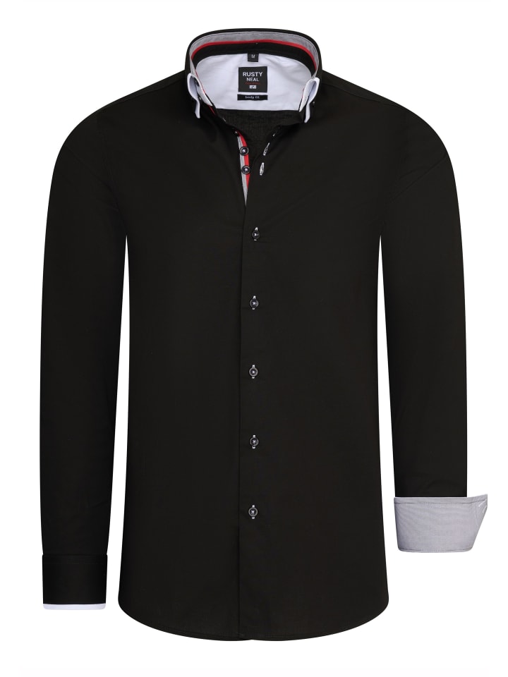 Рубашка с двойным воротником черного цвета Rusty Neal
Рубашка с двойным воротником черного цвета Rusty Neal