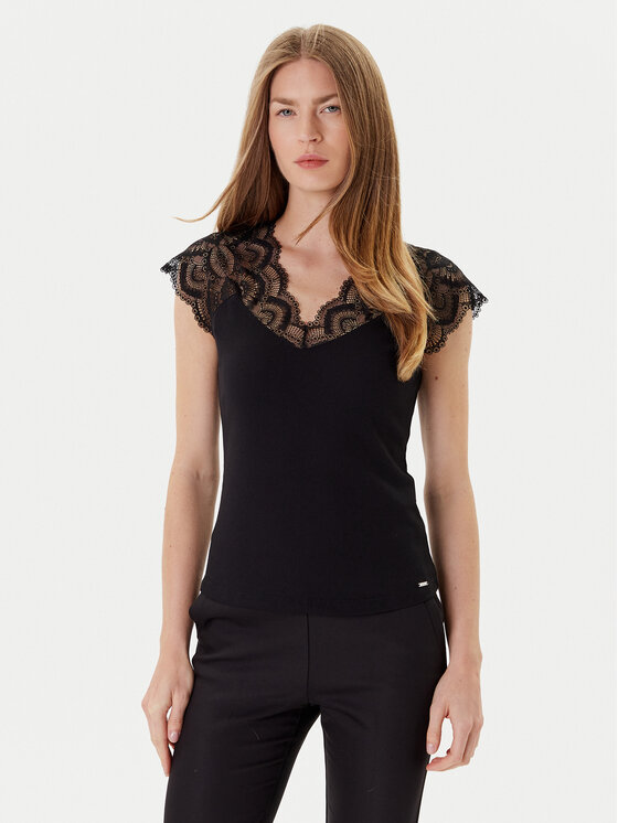 Блузка slim fit 251-DELI Morgan, чёрный 
Блузка slim fit 251-DELI Morgan, чёрный