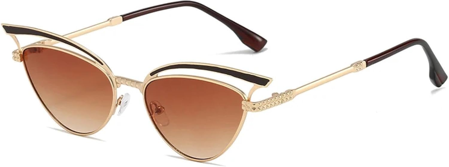 Модные ретро-солнцезащитные очки в маленькой оправе из полого металла, модель «кошачий глаз», для женщин и мужчин, роскошные, для путешествий и вождения, защита от УФ-излучения UV400 TKKTLLT, Gold Gradient Tea
Модные ретро-солнцезащитные очки в маленькой оправе из полого металла, модель «кошачий глаз», для женщин и мужчин, роскошные, для путешествий и вождения, защита от УФ-излучения UV400 TKKTLLT, Gold Gradient Tea