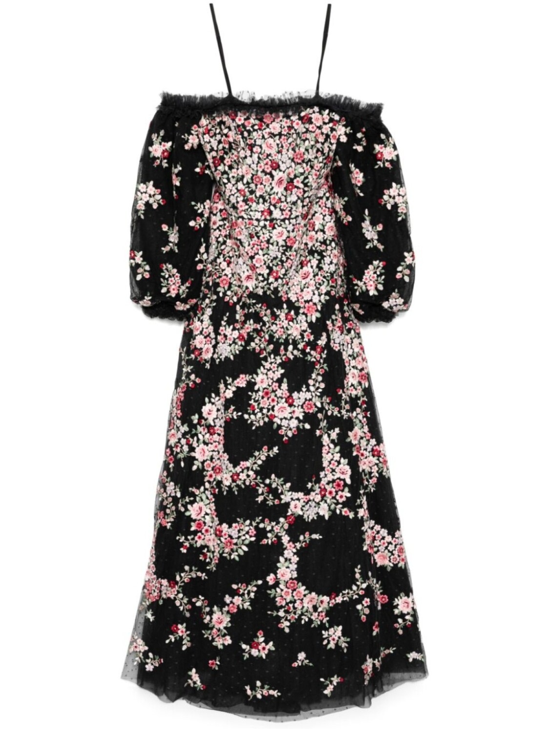 Needle & Thread платье миди с цветочным принтом, черный
Needle & Thread платье миди с цветочным принтом, черный
