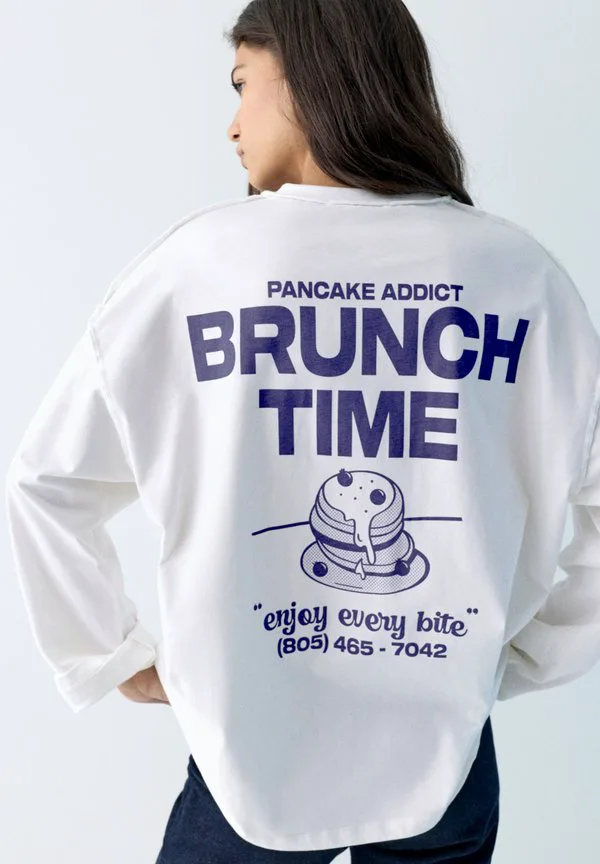 Футболка с длинными рукавами с рисунком блинов Pull&Bear, White, Белый, Футболка с длинными рукавами с рисунком блинов Pull&Bear, White
Футболка с длинными рукавами с рисунком блинов Pull&Bear, White, Белый, Футболка с длинными рукавами с рисунком блинов Pull&Bear, White