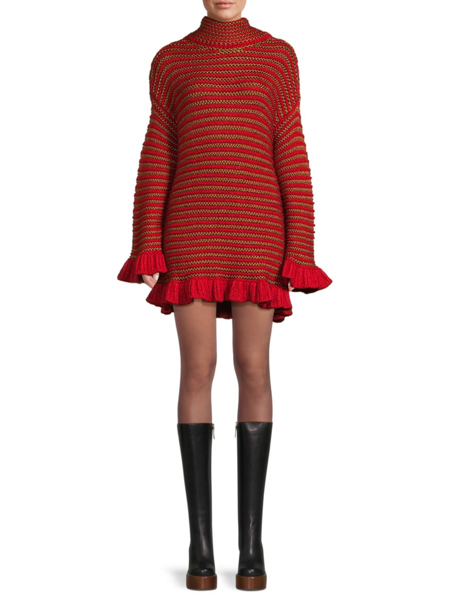 Мини-платье-свитер в рубчик из смеси детской альпаки Sonia Rykiel, цвет Red Gold
Мини-платье-свитер в рубчик из смеси детской альпаки Sonia Rykiel, цвет Red Gold