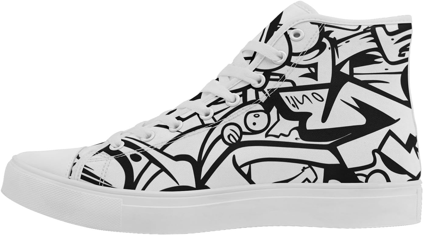 Модные высокие кеды-граффити для мужчин и женщин, легкие стильные текстильные кроссовки, плоская подошва, дышащая обувь для студентов Coolcustomize, белый/черный
Модные высокие кеды-граффити для мужчин и женщин, легкие стильные текстильные кроссовки, плоская подошва, дышащая обувь для студентов Coolcustomize, белый/черный