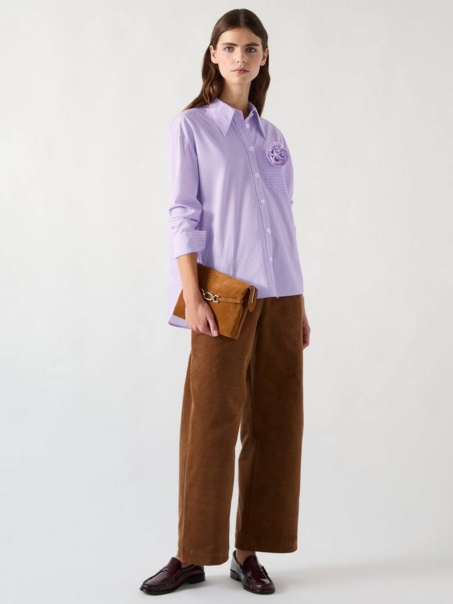 Рубашка с цветочным корсажем в тонкую полоску L.K.Bennett, фиолетовый
Рубашка с цветочным корсажем в тонкую полоску L.K.Bennett, фиолетовый