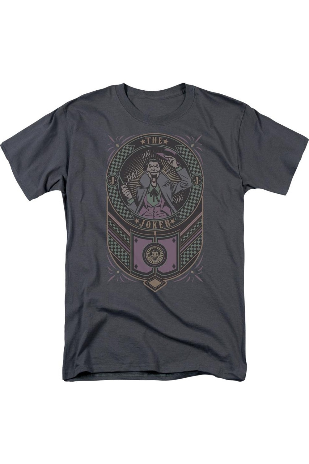 Футболка с коротким рукавом и клетчатым знаком Batman Joker для взрослых Gildan, цвет charcoal
Футболка с коротким рукавом и клетчатым знаком Batman Joker для взрослых Gildan, цвет charcoal