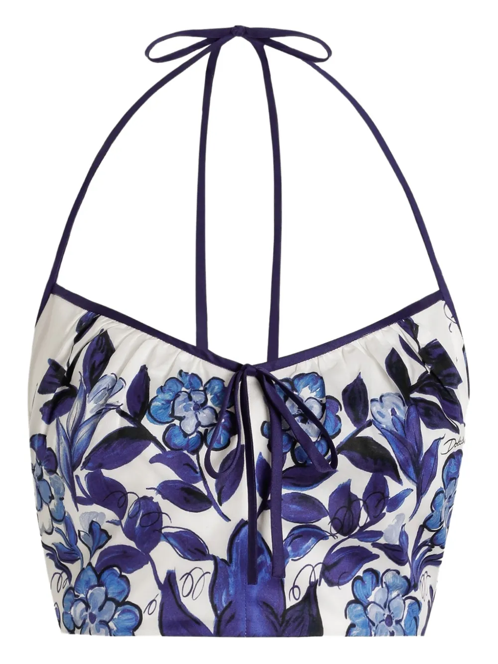 Топ из хлопкового атласа с принтом майолика DOLCE & GABBANA, белый
Топ из хлопкового атласа с принтом майолика DOLCE & GABBANA, белый