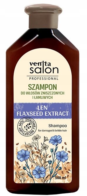 Venita Salon Professional Шампунь для поврежденных и ломких волос с льном, 500 мл
Venita Salon Professional Шампунь для поврежденных и ломких волос с льном, 500 мл