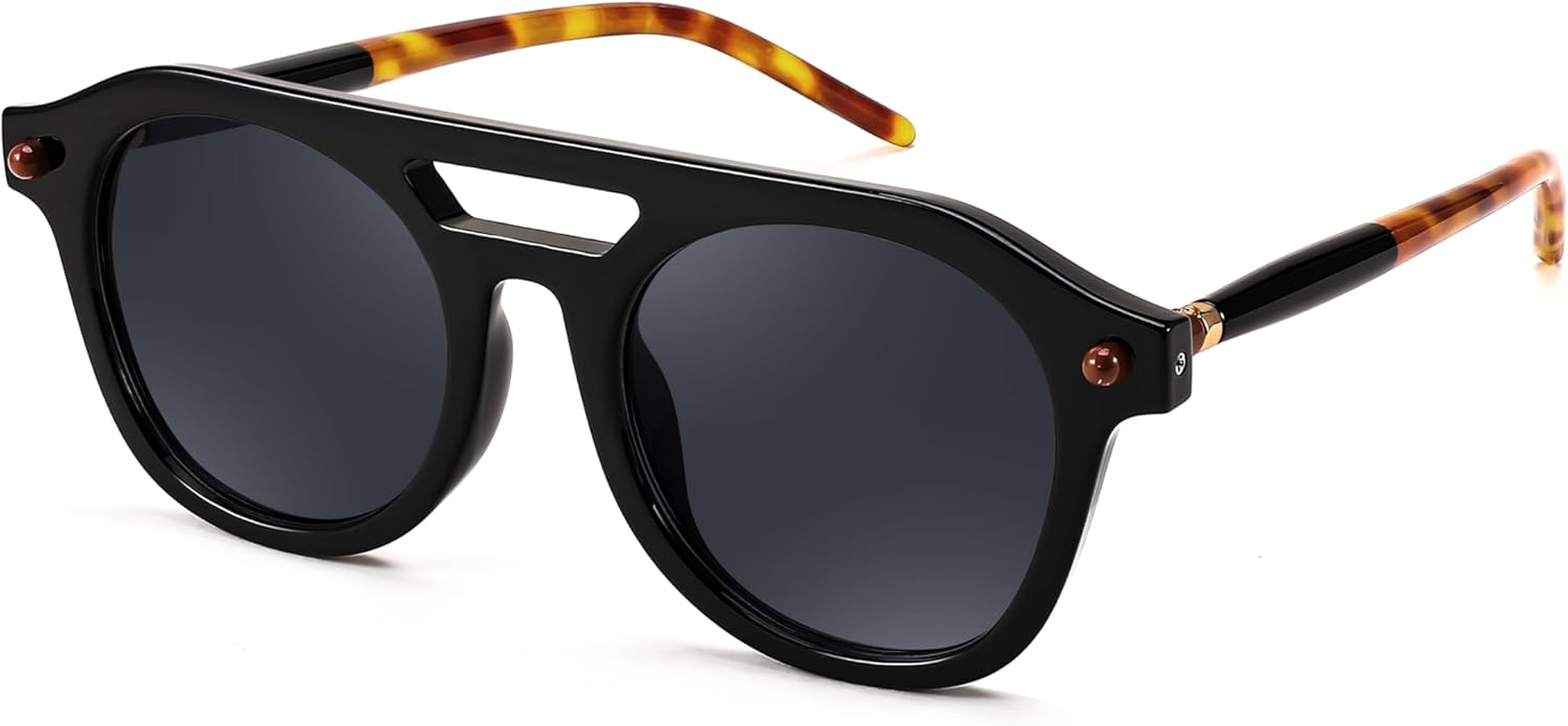 Солнцезащитные очки FEISEDY Retro Square Aviator для женщин и мужчин, модная винтажная оправа в стиле 70-х, защита от ультрафиолета UV400, артикул B0051, 002 - Black Leopard
Солнцезащитные очки FEISEDY Retro Square Aviator для женщин и мужчин, модная винтажная оправа в стиле 70-х, защита от ультрафиолета UV400, артикул B0051, 002 - Black Leopard