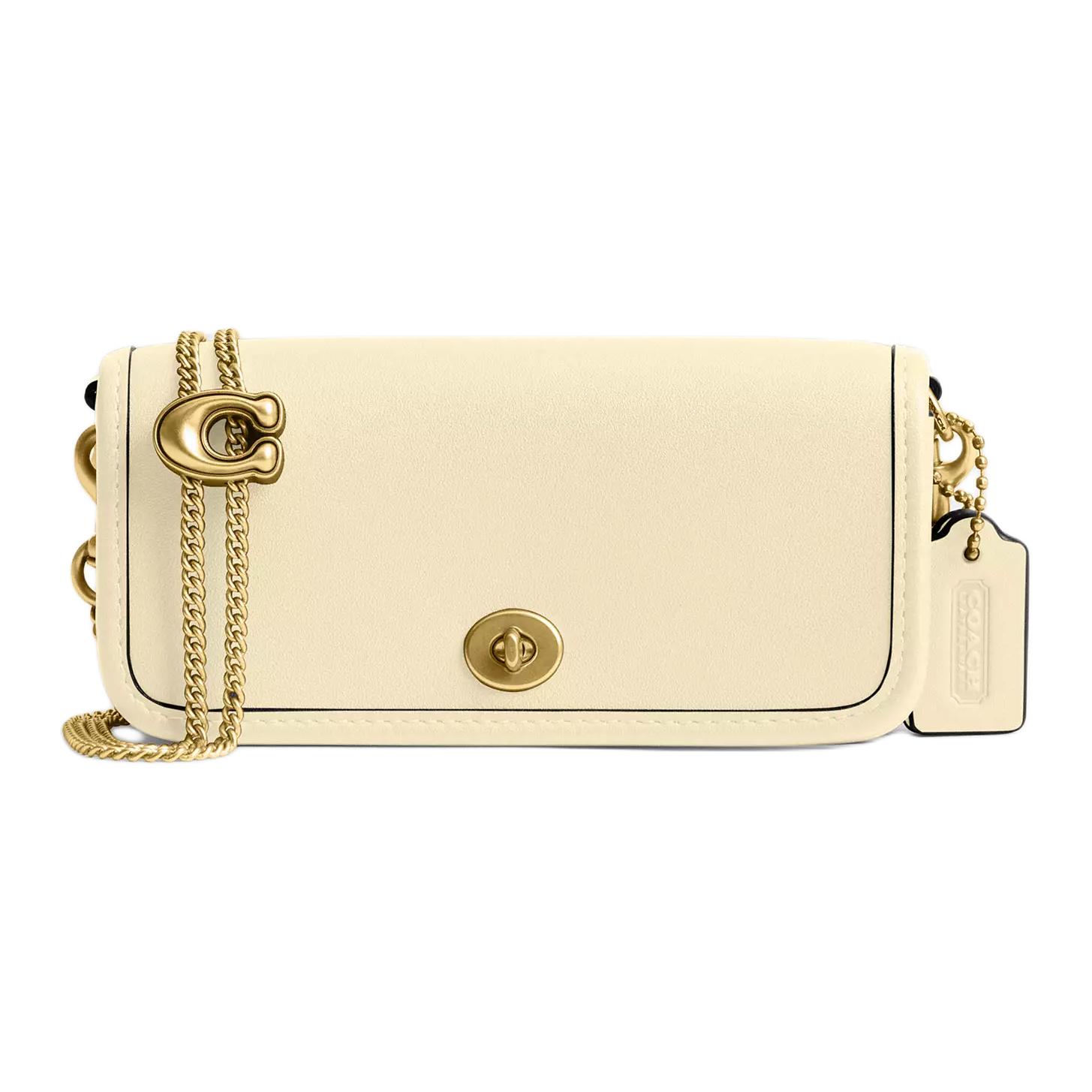 COACH Кожаная сумка Dinky через плечо, миниатюрная женская желтая
COACH Кожаная сумка Dinky через плечо, миниатюрная женская желтая