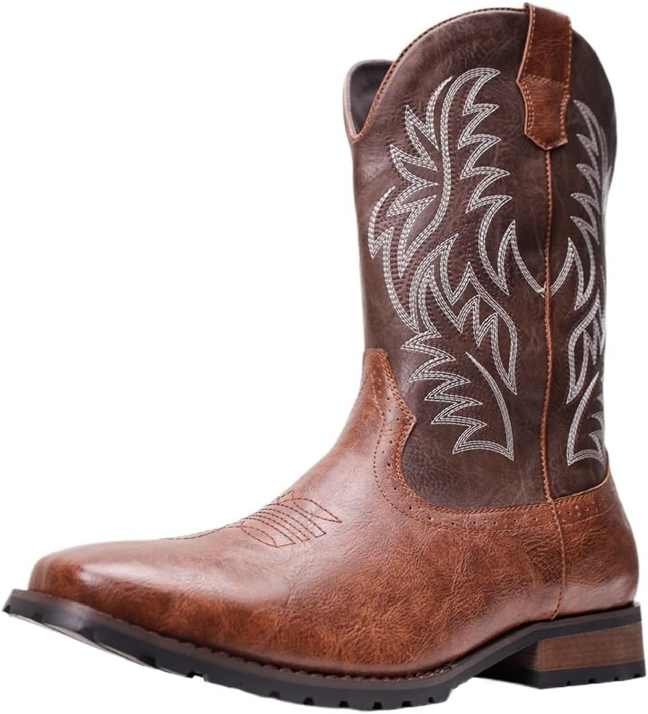 Мужские винтажные ковбойские сапоги в западном стиле с вышивкой, квадратный носок, массивный каблук, средние по голенище, противоскользящие, удобные, для охоты на западный манер, сапоги для мужчин Generic, коричневый
Мужские винтажные ковбойские сапоги в западном стиле с вышивкой, квадратный носок, массивный каблук, средние по голенище, противоскользящие, удобные, для охоты на западный манер, сапоги для мужчин Generic, коричневый