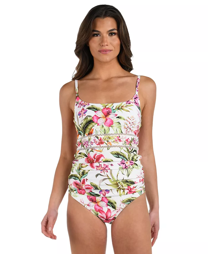 Женский топ-танкини с полинезийским принтом и сборками La Blanca, мультиколор
Женский топ-танкини с полинезийским принтом и сборками La Blanca, мультиколор