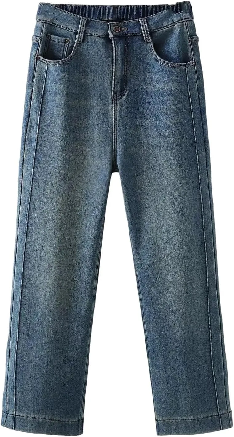 Женские зимние джинсы с флисовой подкладкой, высокие, прямые
Женские зимние джинсы с флисовой подкладкой, высокие, прямые