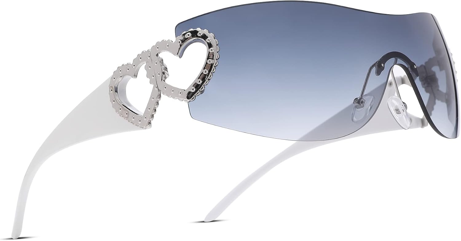 Солнцезащитные очки Pro Acme Wrap Around Rimless Sunglasses для женщин и мужчин, большие, модные, футуристические солнцезащитные очки в стиле 2000-х, A6 - White Frame | Blue & Black Lens
Солнцезащитные очки Pro Acme Wrap Around Rimless Sunglasses для женщин и мужчин, большие, модные, футуристические солнцезащитные очки в стиле 2000-х, A6 - White Frame | Blue & Black Lens