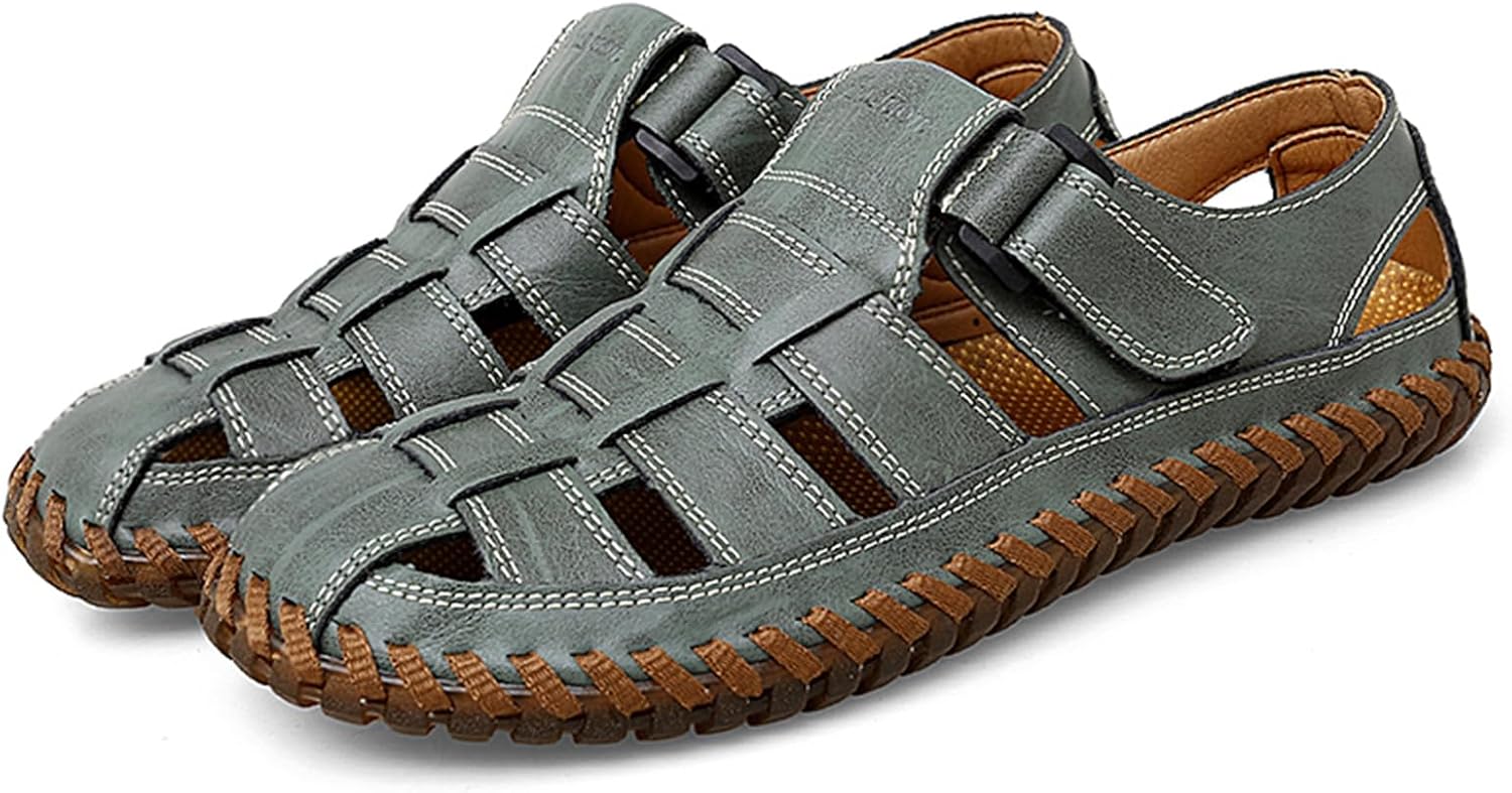 Мужские спортивные сандалии Qiucdzi, дышащие, для активного отдыха на открытом воздухе, рыбачьи, с регулируемым закрытым носком, летние кожаные лоферы, зеленый
Мужские спортивные сандалии Qiucdzi, дышащие, для активного отдыха на открытом воздухе, рыбачьи, с регулируемым закрытым носком, летние кожаные лоферы, зеленый