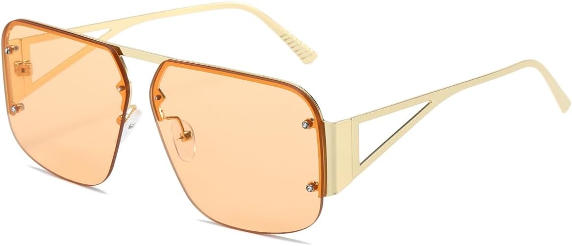 Ретро-солнцезащитные очки-авиаторы квадратной формы для мужчин и женщин, защита от ультрафиолета UV400, винтажные, большие, металлические, полуободковые (золотая оправа, линзы цвета шампанского) BAWUYI, Gold Frame Champagne Lens
Ретро-солнцезащитные очки-авиаторы квадратной формы для мужчин и женщин, защита от ультрафиолета UV400, винтажные, большие, металлические, полуободковые (золотая оправа, линзы цвета шампанского) BAWUYI, Gold Frame Champagne Lens