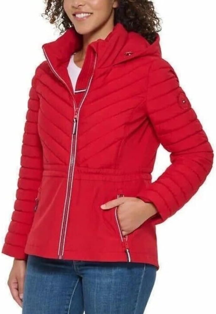 Женская стеганая куртка Tommy Hilfiger с капюшоном и эластичным верхом - зимнее пальто для женщин - верхняя одежда с карманами, Red
Женская стеганая куртка Tommy Hilfiger с капюшоном и эластичным верхом - зимнее пальто для женщин - верхняя одежда с карманами, Red