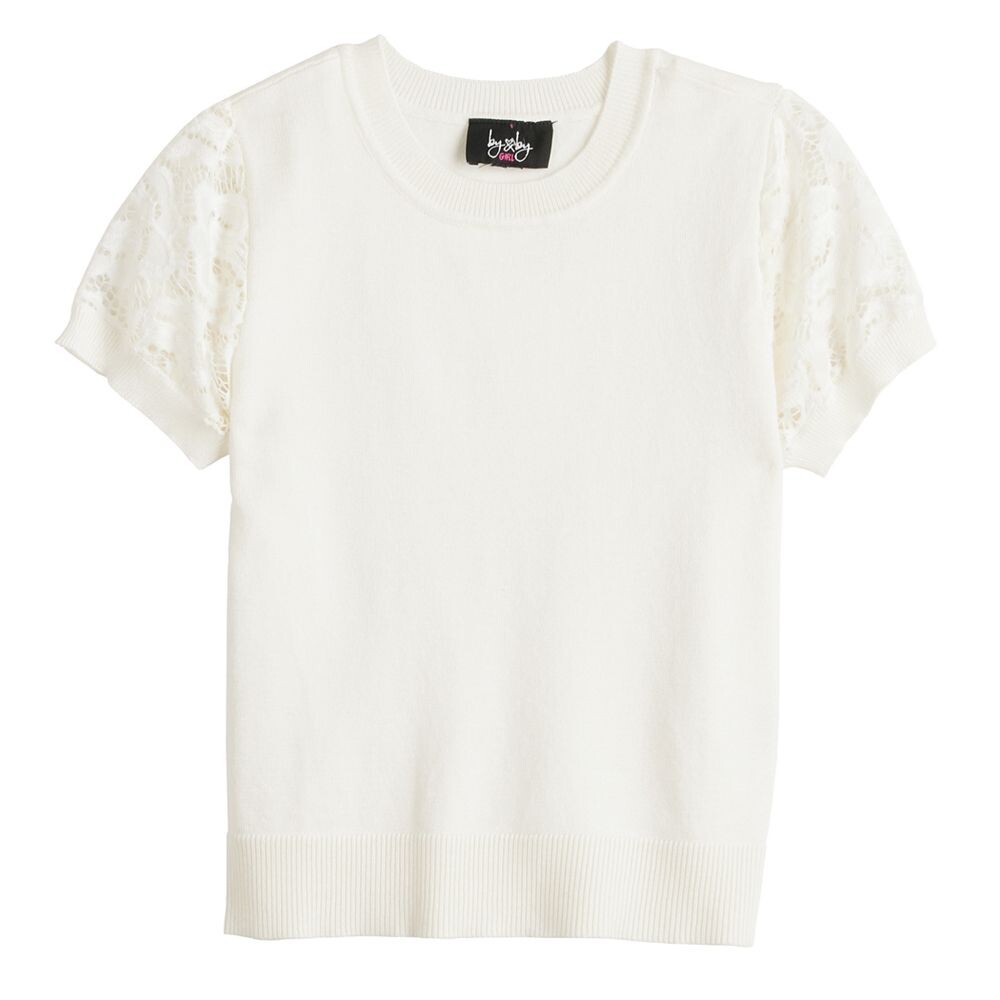 Кружевной пуловер с короткими рукавами IZ Byer для девочек 7–16 лет, белый
Кружевной пуловер с короткими рукавами IZ Byer для девочек 7–16 лет, белый