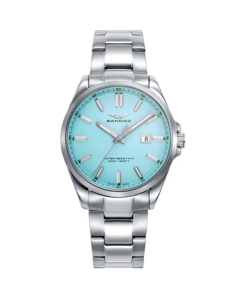 Женские часы Casuel со стальным корпусом и браслетом Sandoz, серебряный 
Женские часы Casuel со стальным корпусом и браслетом Sandoz, серебряный