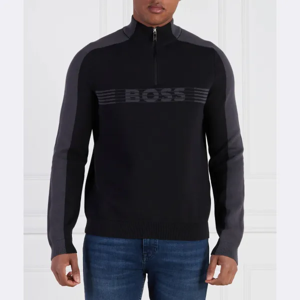 Свитер Zirros 10250168 01 стандартного кроя Boss, черный 
Свитер Zirros 10250168 01 стандартного кроя Boss, черный