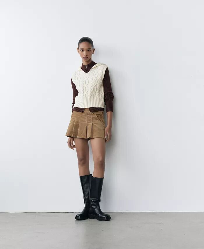 Женский жилет с капюшоном, вязаный косами MANGO, коричневый/бежевый
Женский жилет с капюшоном, вязаный косами MANGO, коричневый/бежевый