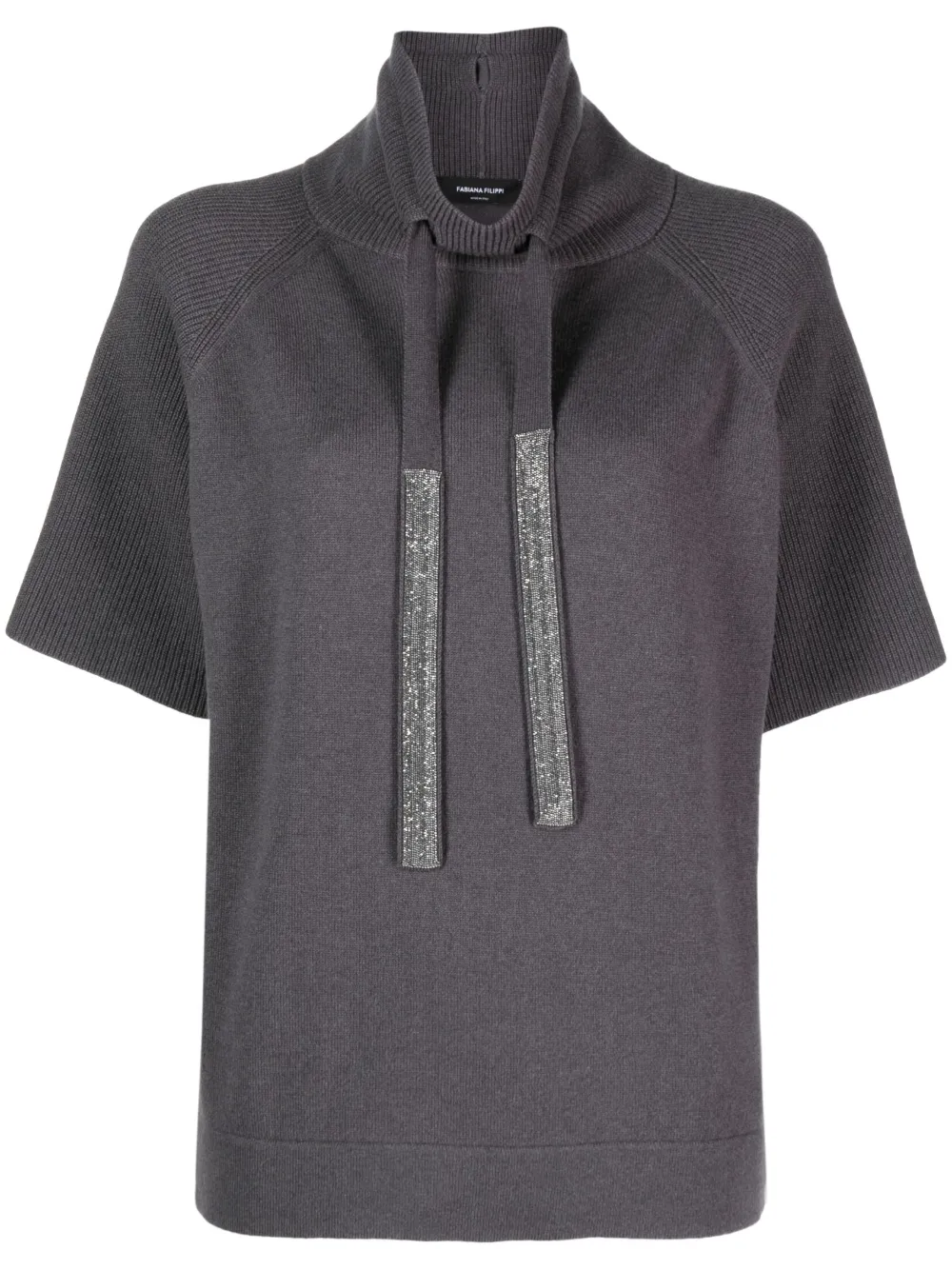 Худи в рубчик с короткими рукавами Fabiana Filippi, серый
Худи в рубчик с короткими рукавами Fabiana Filippi, серый