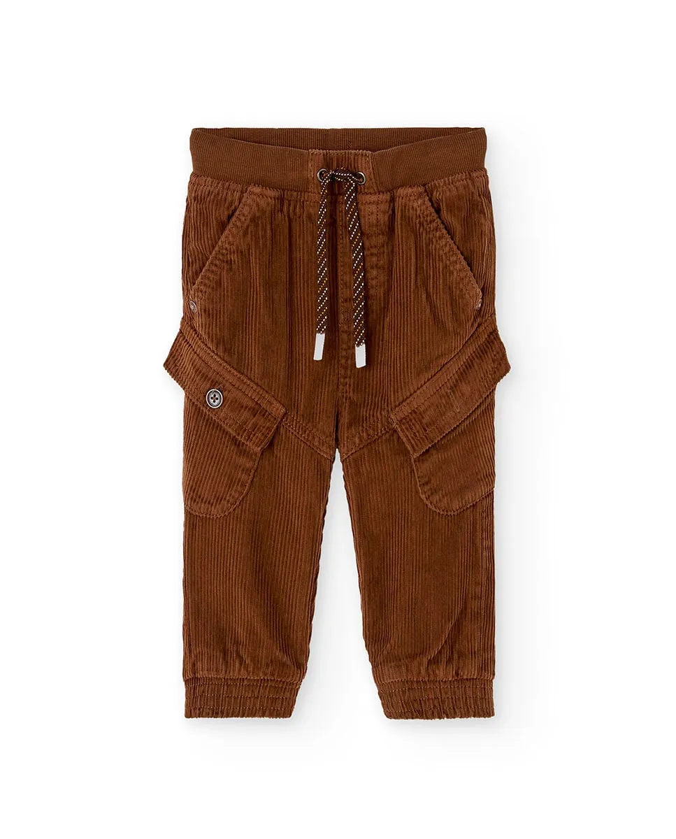 Детские вельветовые карго-штаны с эластичным поясом Boboli, коричневый
Детские вельветовые карго-штаны с эластичным поясом Boboli, коричневый