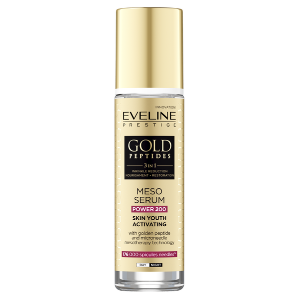 Мезо-сыворотка для лица, активирующая молодость кожи, 30 мл Eveline Cosmetics Gold peptides
Мезо-сыворотка для лица, активирующая молодость кожи, 30 мл Eveline Cosmetics Gold peptides