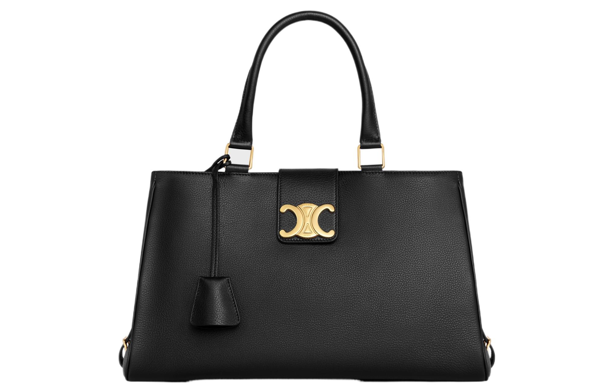 Сумка через плечо из мягкой кожи теленка, средний размер, женская, черная CELINE 
Сумка через плечо из мягкой кожи теленка, средний размер, женская, черная CELINE