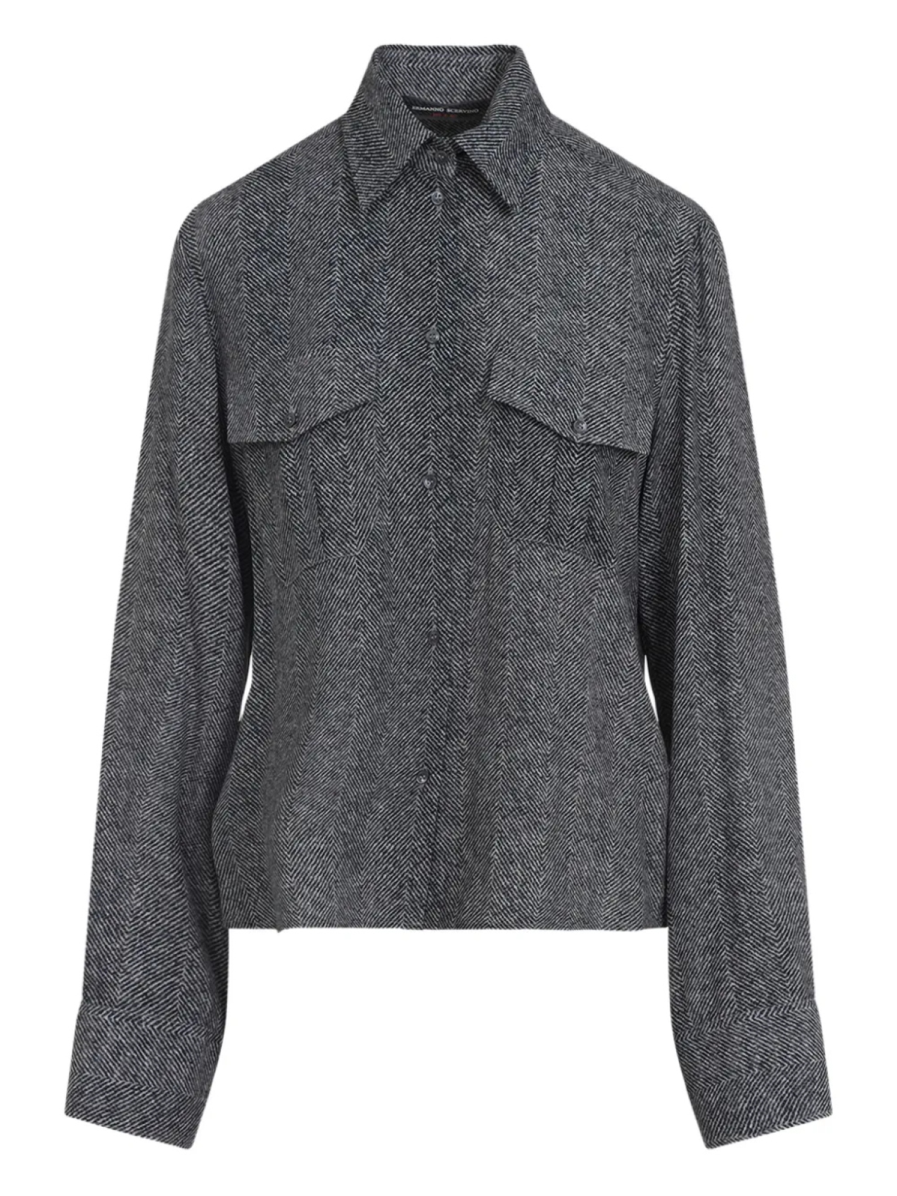 Рубашка Ermanno Scervino с карманами в елочку, серый
Рубашка Ermanno Scervino с карманами в елочку, серый