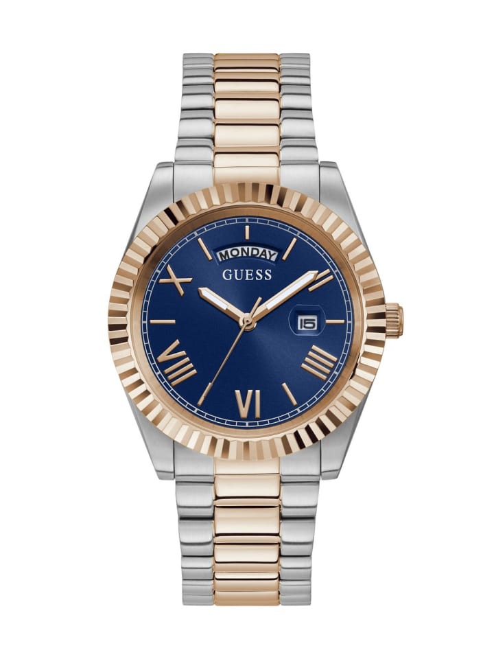 Guess Кварцевые часы GW0265G12 в двухцветном исполнении
Guess Кварцевые часы GW0265G12 в двухцветном исполнении