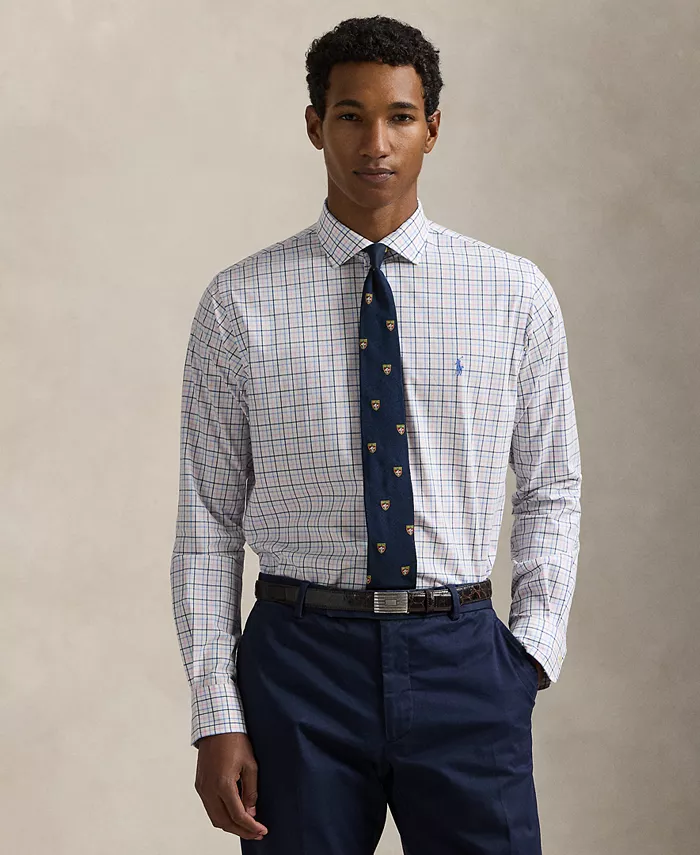 Мужская облегающая рубашка из стрейч-поплина Polo Ralph Lauren, мультиколор
Мужская облегающая рубашка из стрейч-поплина Polo Ralph Lauren, мультиколор