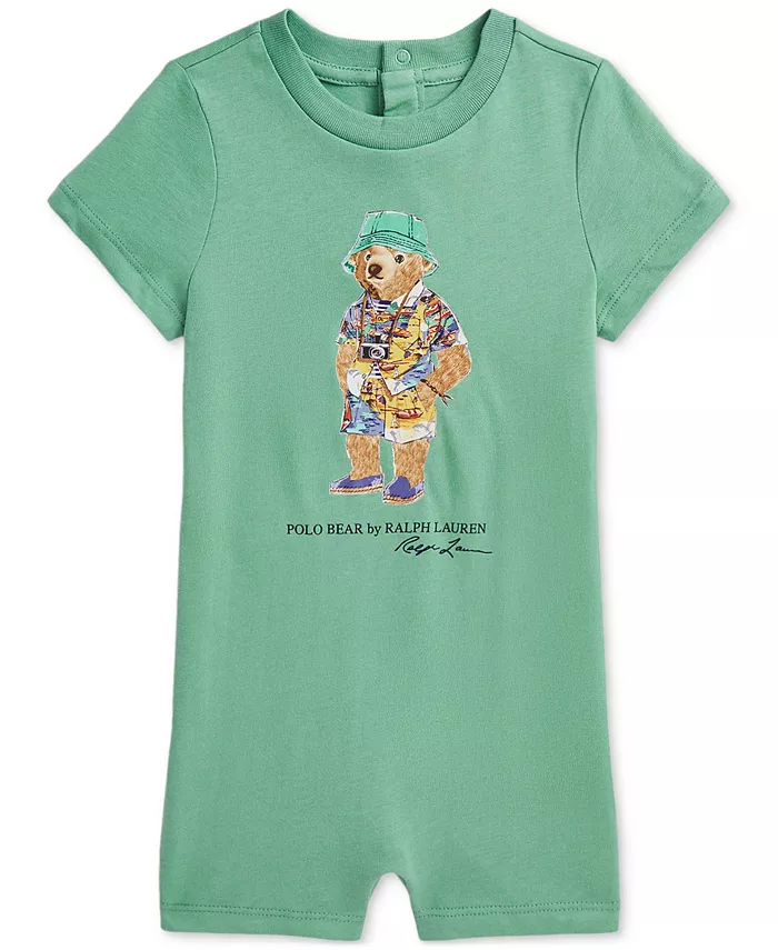 Детский комбинезон-шорты из хлопкового джерси с медвежонком для мальчиков Polo Ralph Lauren, зеленый
Детский комбинезон-шорты из хлопкового джерси с медвежонком для мальчиков Polo Ralph Lauren, зеленый