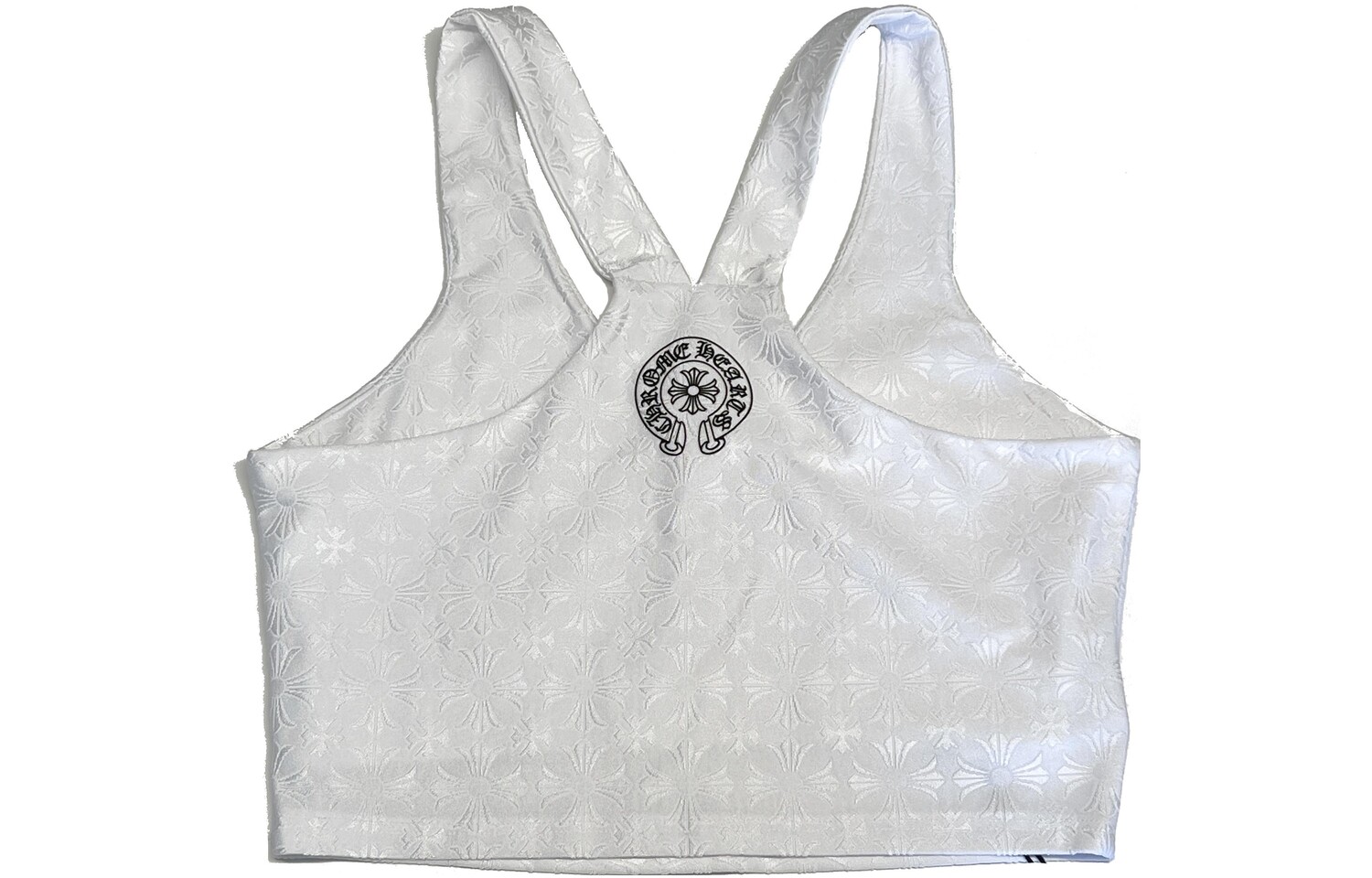 Топ женский Chrome Hearts с узором, бело-серебряный
Топ женский Chrome Hearts с узором, бело-серебряный