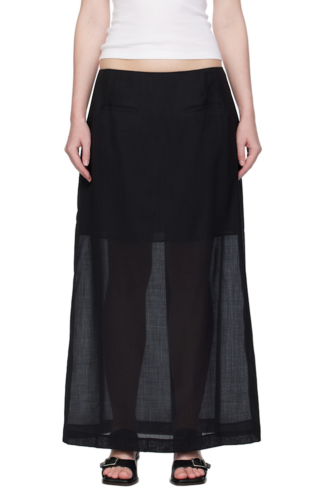 Прозрачная длинная макси-юбка Amomento, черный 
Прозрачная длинная макси-юбка Amomento, черный
