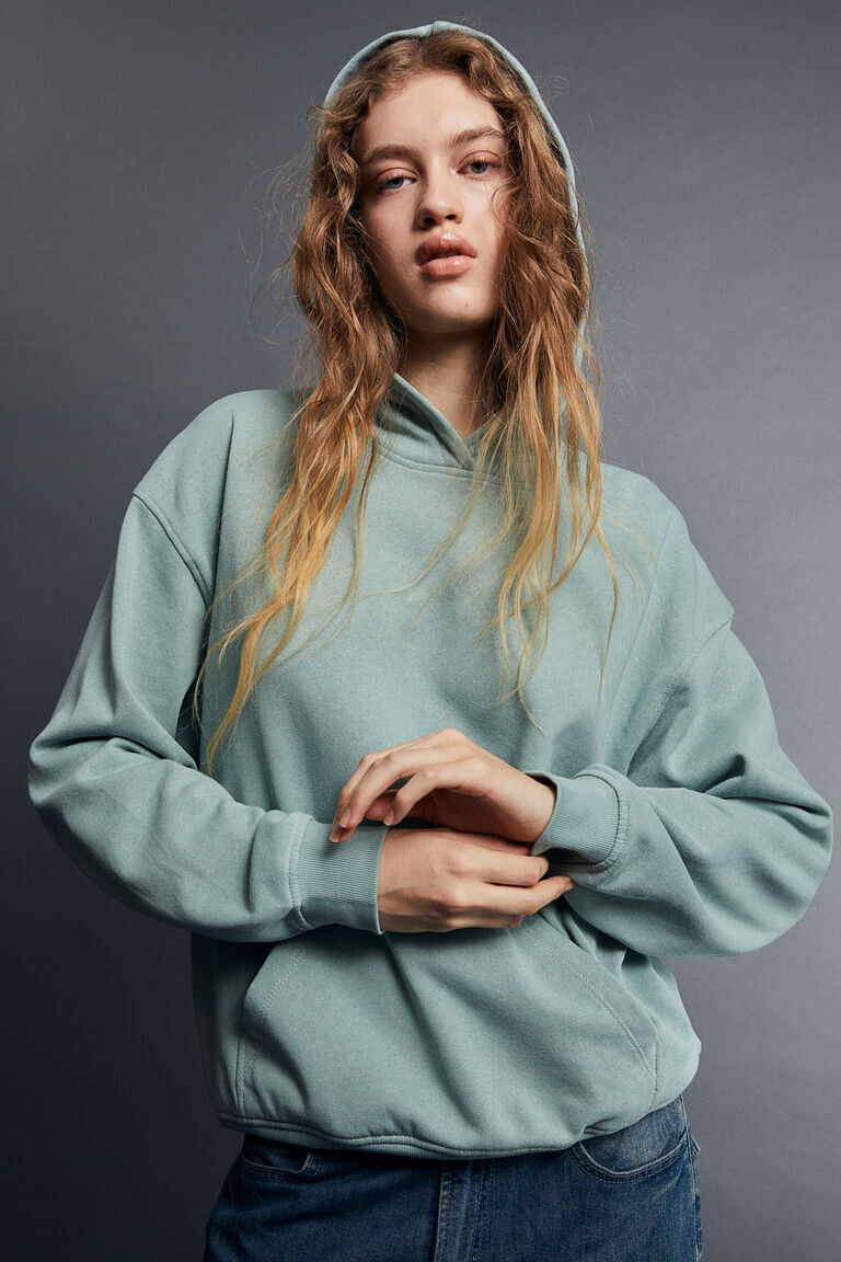 Толстовка оверсайз H&M, зеленый
Толстовка оверсайз H&M, зеленый
