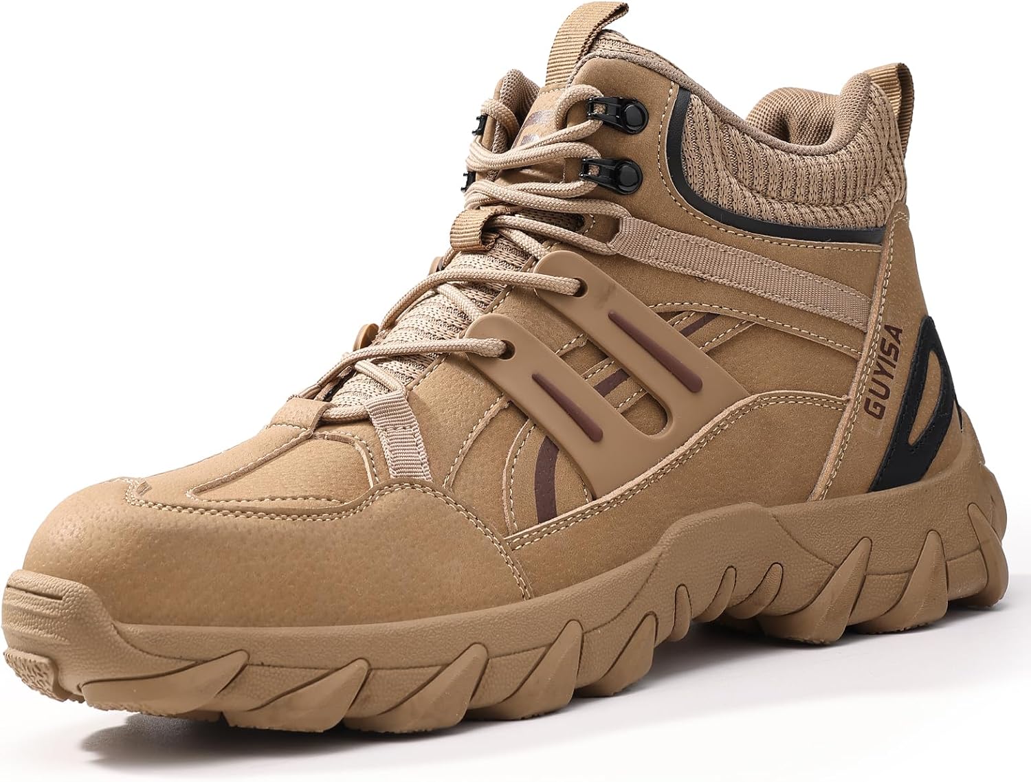 Ботинки KGJIANDA с стальным носком для мужчин, дышащие высокие ботинки, легкая и неразрушаемая защитная обувь для промышленности и строительства, коричневый
Ботинки KGJIANDA с стальным носком для мужчин, дышащие высокие ботинки, легкая и неразрушаемая защитная обувь для промышленности и строительства, коричневый