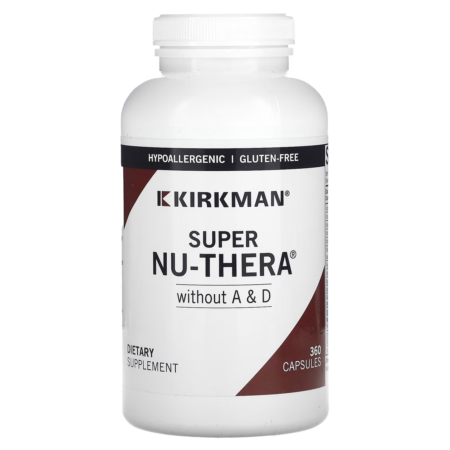Добавка Kirkman Labs Super Nu-Thera Without A D, 360 капсул
Добавка Kirkman Labs Super Nu-Thera Without A D, 360 капсул