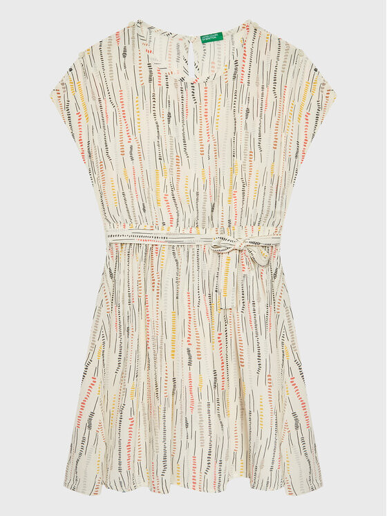 Летнее платье стандартного кроя United Colors Of Benetton, бежевый
Летнее платье стандартного кроя United Colors Of Benetton, бежевый