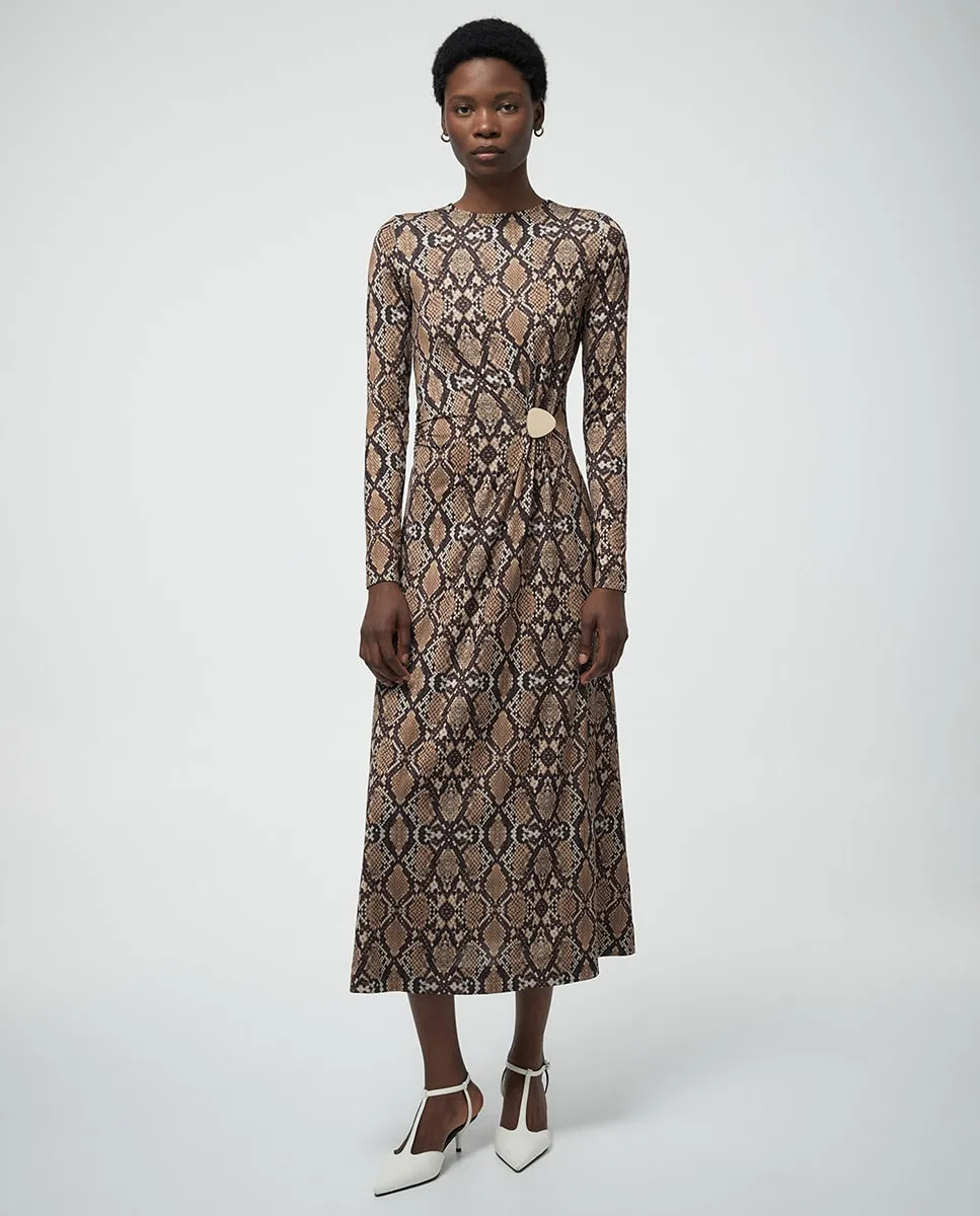 Платье с принтом и аппликацией Sfera, песочный
Платье с принтом и аппликацией Sfera, песочный